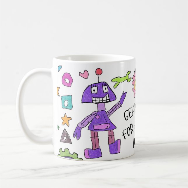 De Café Arranque-Se Para A Caneca Robô Do Dia (Esquerda)