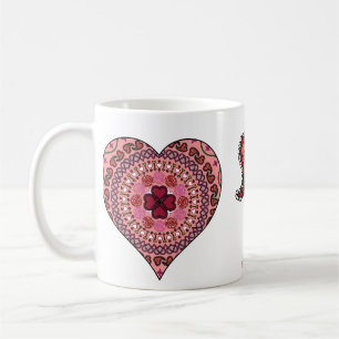 De Café As Camadas da Caneca do Coração