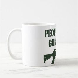 De Café As pessoas com armas comem a caneca