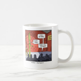 De Café Aspargo engraçado da caneca dos desenhos animados