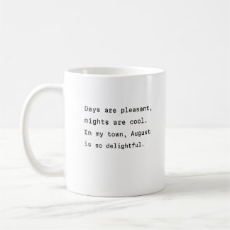 De Café augura caneca tipografia poética legal noites poét