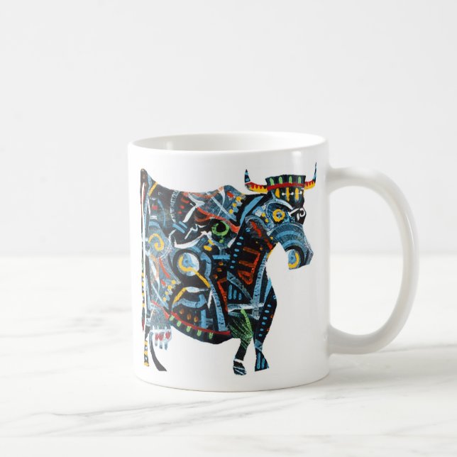 De Café Azuis visuais: Caneca da vaca (Direita)