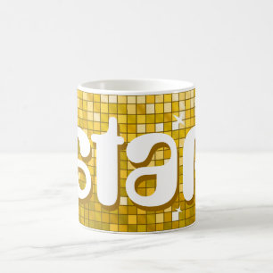 De Café Azulejos "Dourado", caneca "estrela"