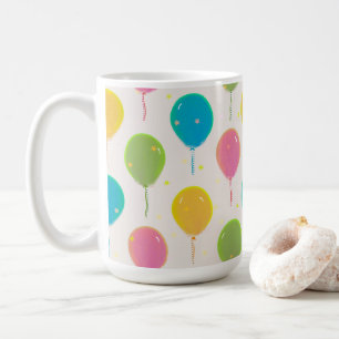 De Café Balões festivos numa caneca