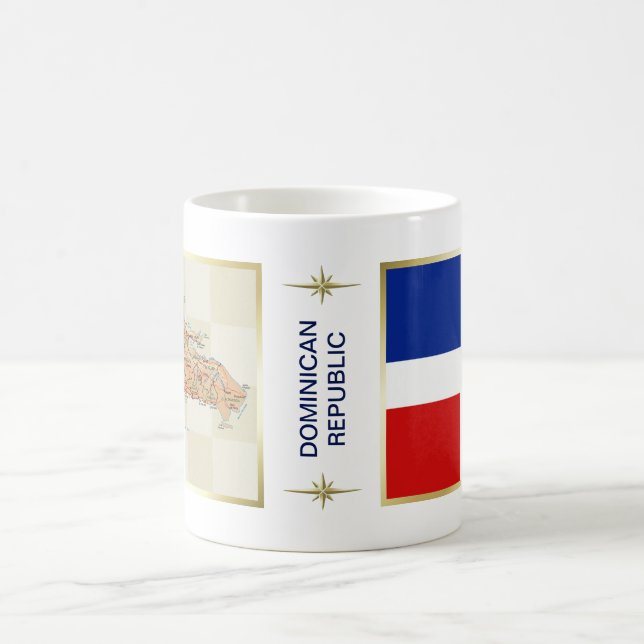 De Café Bandeira da República Dominicana + Caneca do mapa (Centro)