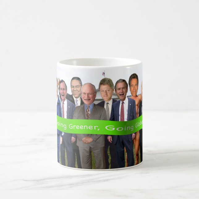 De Café Barack das idades - caneca global indo mais verde (Centro)