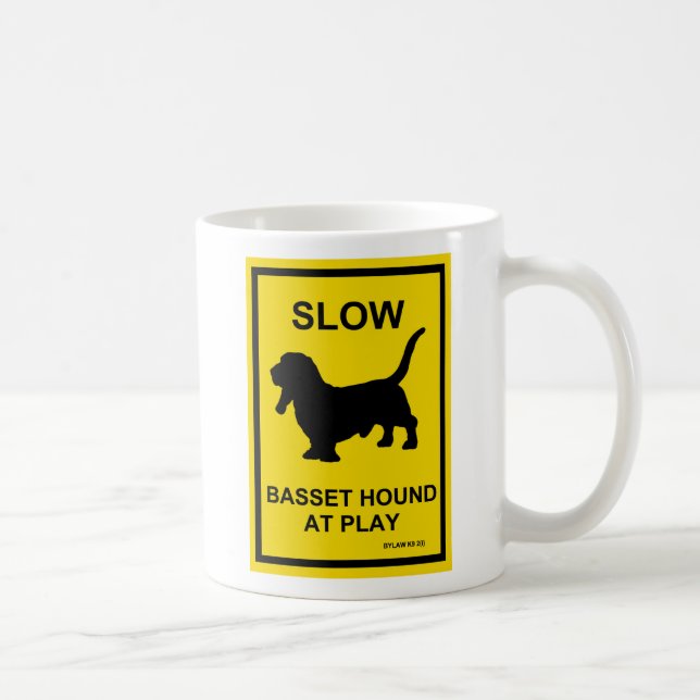 De Café Basset Hound lento na caneca do jogo (Direita)