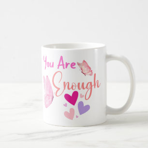De Café basta, caneca rosa-borboleta, melhores amigos