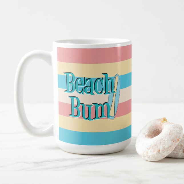 De Café Beach Bum 15 oz. Caneca (Com Donut)