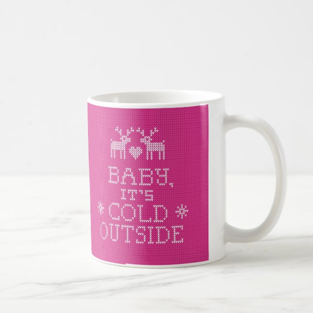 De Café Bebê é caneca exterior fria do rosa do estilo da (Direita)