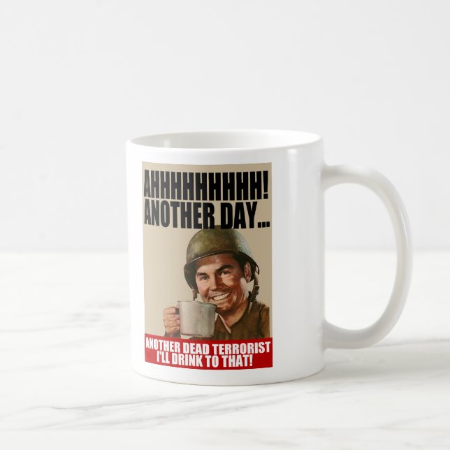 De Café Bebida à caneca inoperante dos terroristas (Direita)