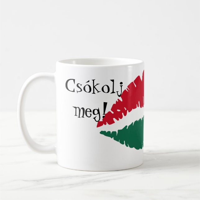 De Café Beije-me! Eu sou húngaro! Caneca (Esquerda)