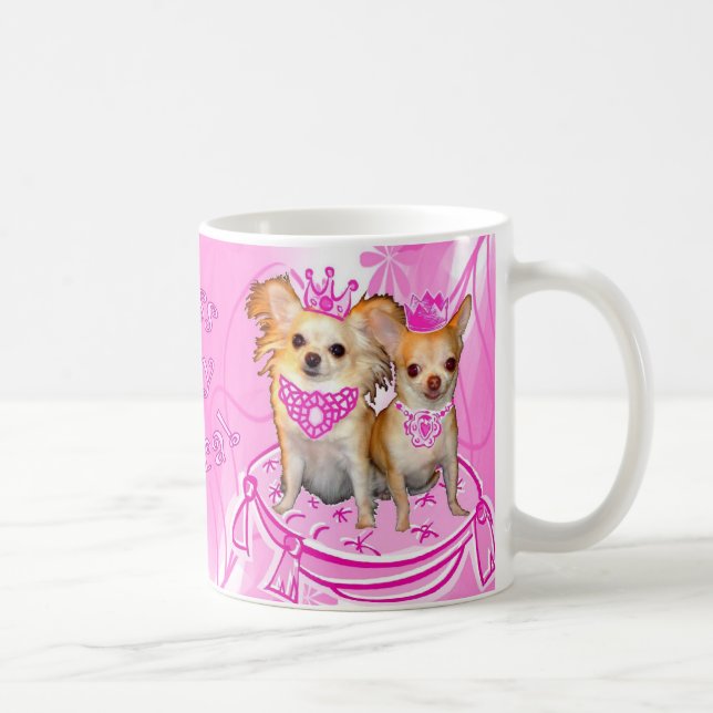De Café Beije minhas princesas Caneca da chihuahua da (Direita)