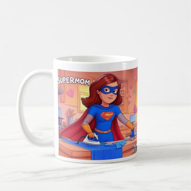 De Café Bela caneca da Supermãe - Presente Engraçado para  (Esquerda)
