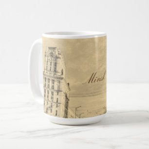 De Café Belarus Minsk Arquitetura Pintura Caneca
