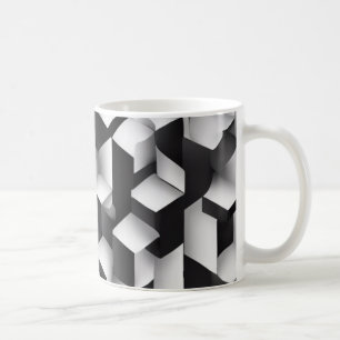 De Café Beleza Geométrica - Caneca Texturizada 3D