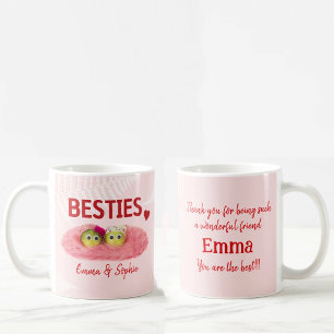 De Café Besties melhor amigo engraçado caneca personalizad