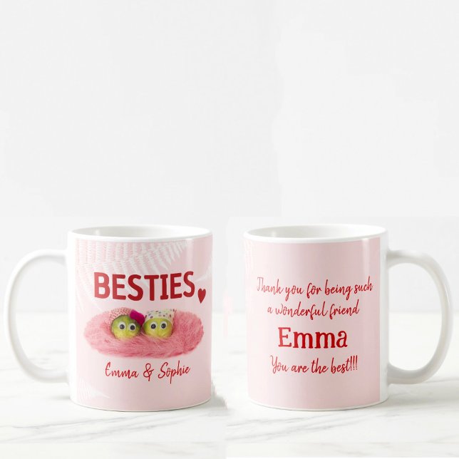 De Café Besties melhor amigo engraçado caneca personalizad (Criador carregado)