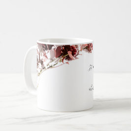 De Café Bíblia verso da caneca floral