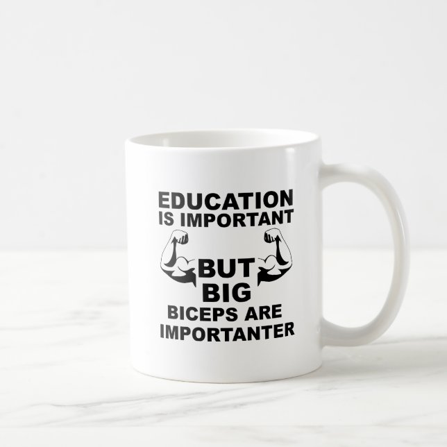 De Café Bíceps Grandes Caneca Divertida Importante (Direita)
