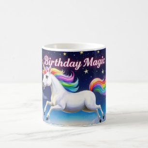 De Café Birthday Magic Whimsical unicorn chá caneca