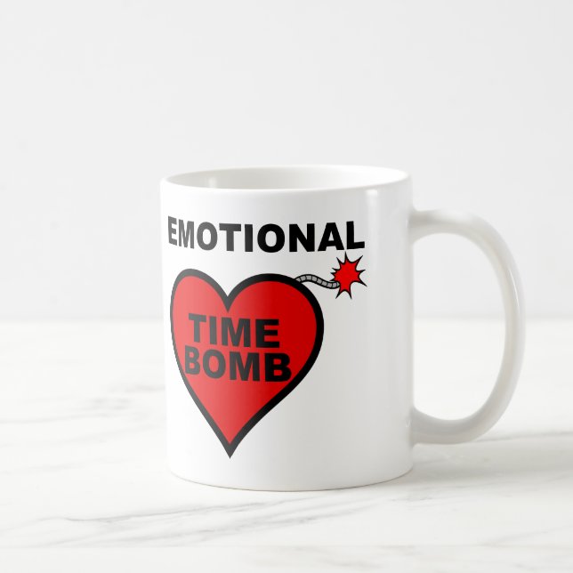 De Café Bomba Relógio Emocional Caneca Divertida ou Caneca (Direita)