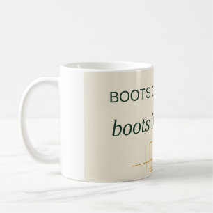 De Café Botas Calçadas no Domingo Botas na Poeira Caneca