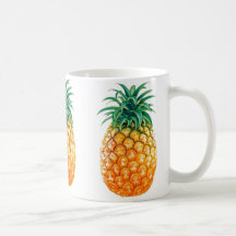 Branco na moda do abacaxi caneca branca clássica