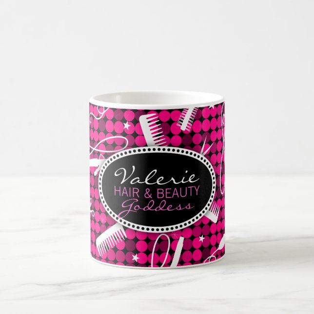 De Café Cabelo do rosa quente & caneca feitos sob (Centro)