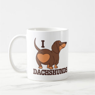 De Café Cachorro Amor Dachshund Caneca