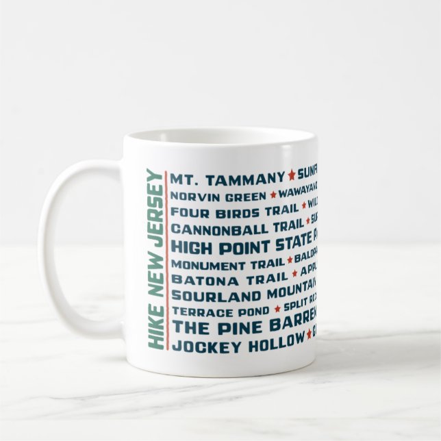 De Café Caminhada New-jersey - caneca (Esquerda)