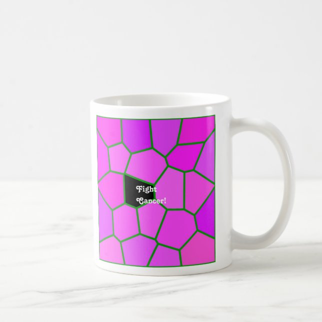 De Café Cancer da luta! Caneca (Direita)