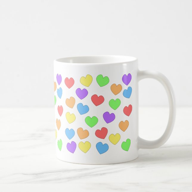 De Café Caneca 0001 dos corações do arco-íris (Direita)