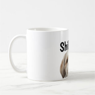 De Café Caneca 11oz Realista Shih Tzu Wrap PNG Personali
