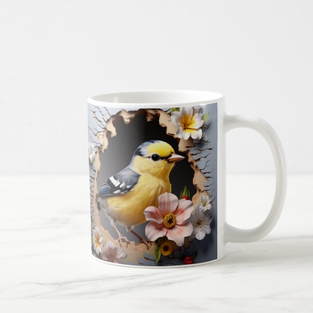 De Café Caneca 3D Pássaro (Direita)