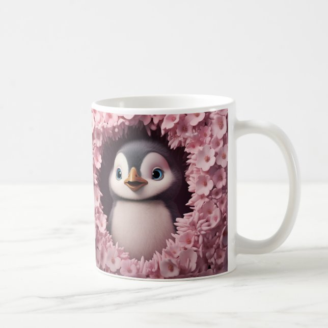 De Café Caneca 3D Pinguim (Direita)