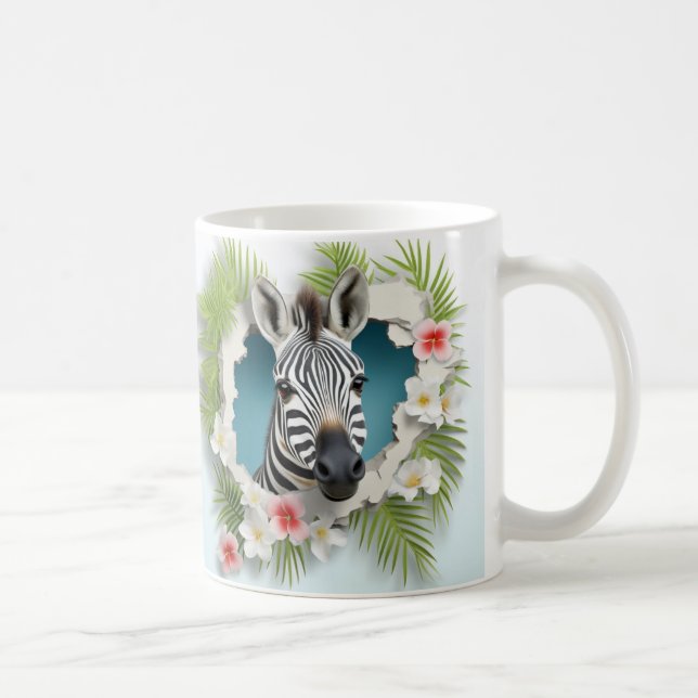 De Café Caneca 3D Zebra (Direita)