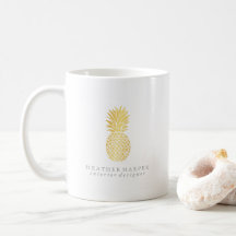Caneca - abacaxi Dourado