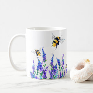 De Café Caneca Abelha Voadora Flores da Primavera