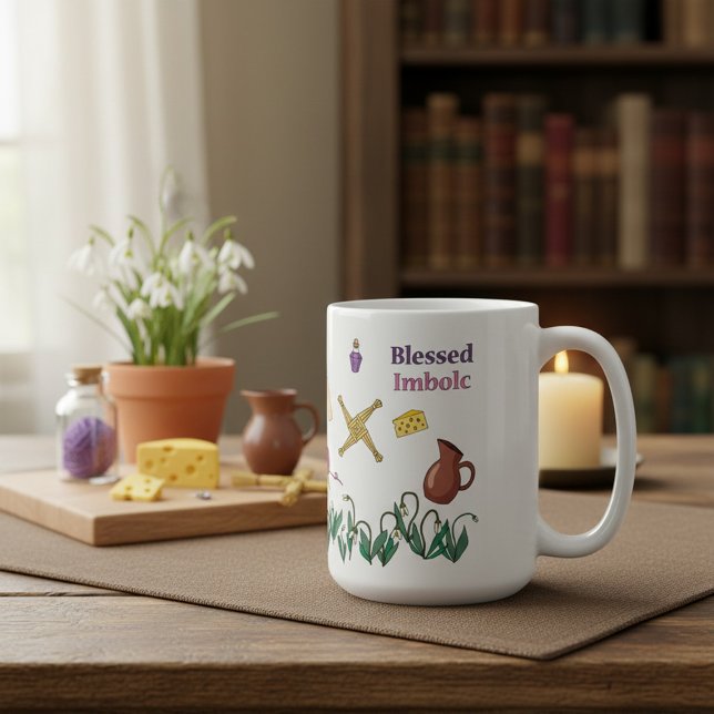 De Café Caneca Abençoada Imbolc Design Sazonal Pagão (Criador carregado)