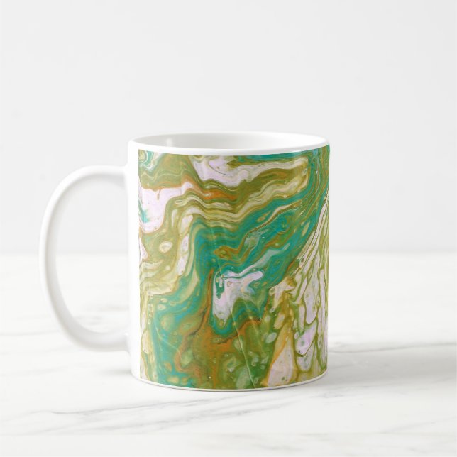 De Café Caneca Abstrata Verde Race is On 2 (Esquerda)