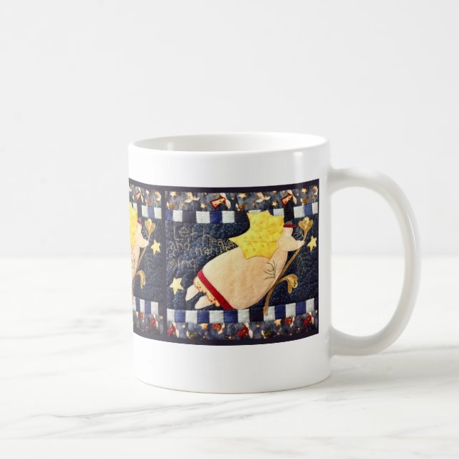 De Café Caneca acolchoada do quadrado do anjo do Natal (Direita)