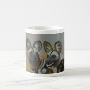 De Café Caneca africana dos cães selvagens