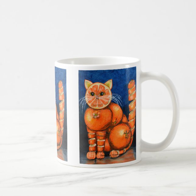 De Café Caneca alaranjada do gato (Direita)