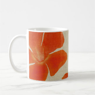 De Café Caneca alaranjada do impressão da flor