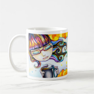 De Café Caneca alaranjada do pop