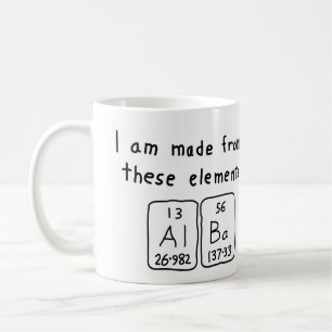 De Café Caneca alba do nome da mesa periódica