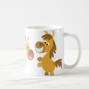 De Café Caneca alegre dos pôneis dos desenhos animados