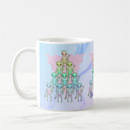 De Café Caneca alien Triângulo Rosa