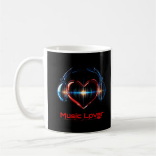De Café caneca Amante da Música coração
